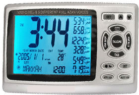 Azan Clock QAC-818 with 1000 Cities & 5 Azan Voices - Pocketsize