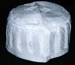 Prayer Cap: White with Fine Knitting (3 Sizes)