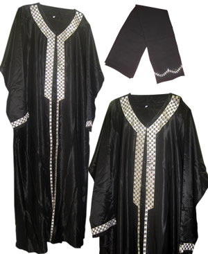 Embroidered Abaya (Front Open)