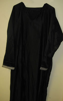 Black Satin Abayah (Assorted Designs)