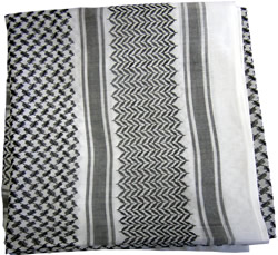 Shemagh Al-Umra'a / Ghutra (Black/White)