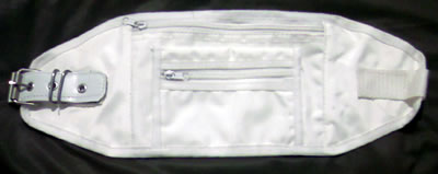 Ihram Belt & Pouch - White Nylon