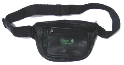 Ihram Belt & Pouch - Black Leather