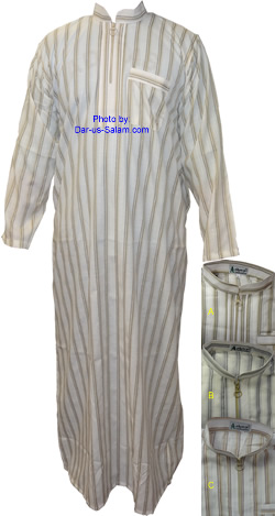 Thobe Al Waseef - Long Sleeve - Striped