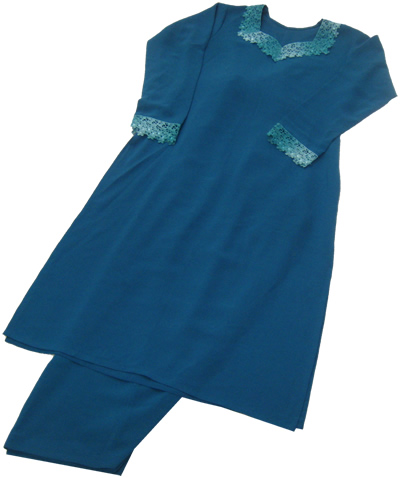 2 Piece Shalwar Kameez (Turquoise)