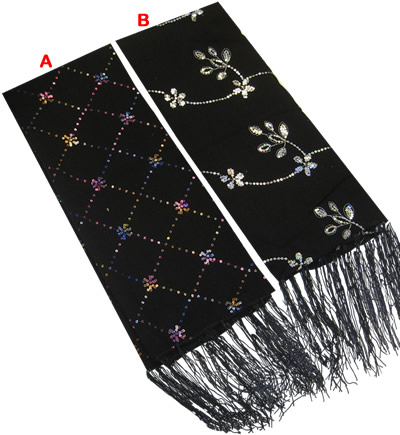 Black Hijab with Diamond