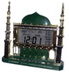 Azan Clock QAC-860 with 500 Cities - Masjid Design (Green Dome)
