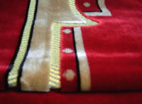 Red Prayer Rug with Cut work